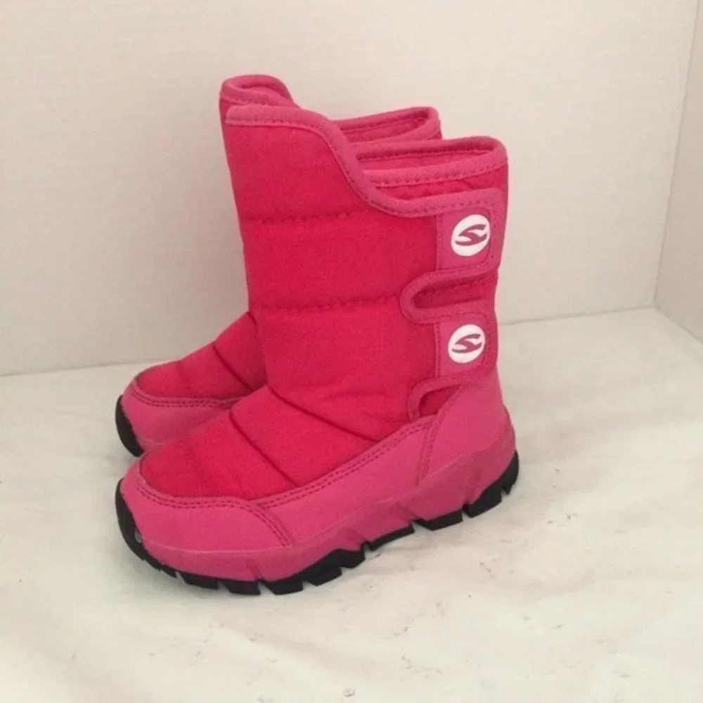 Ubfen Pink Boots Snow boots Girls Winter Warm Waterproof Outdoor Slip Resistant